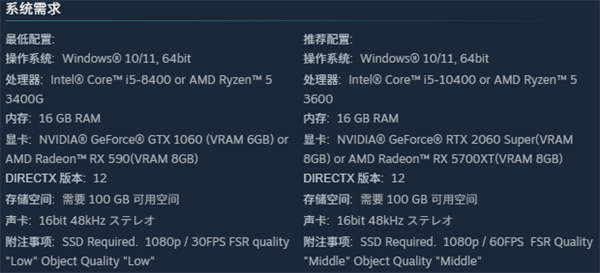 忍者龙剑传4配置要求是什么 PC推荐配置一览
