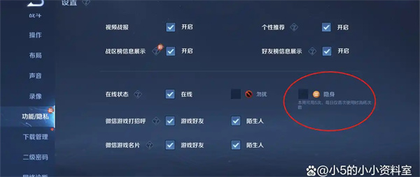王者荣耀怎么设置隐身状况 隐身开启手段攻略