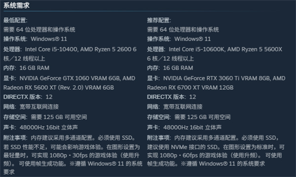 仁王3配置要求高吗 pc最低推荐配置一览