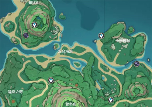 原神稻妻地灵龛位置分布图