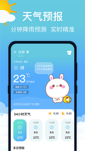 萌兔天气预报 - Android 生活实用